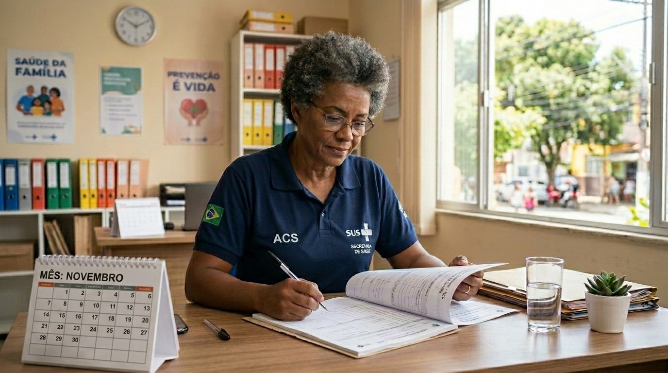 ACS registra tempo de serviço em livro funcional